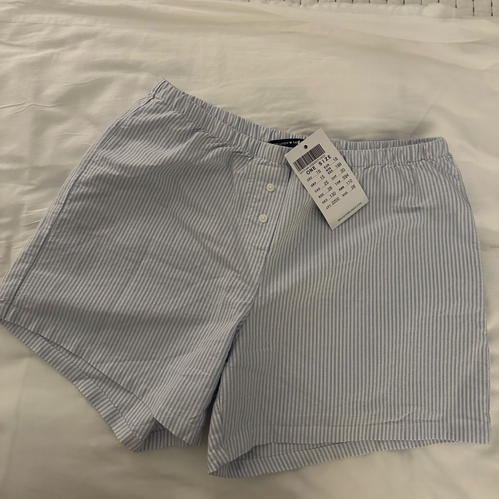 Brandy Melville Kiera Long Striped Boxer Shorts